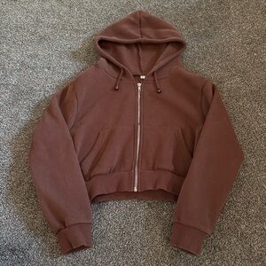 Brown Hooded Women's Jacket